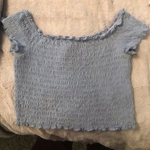 Blue crop top